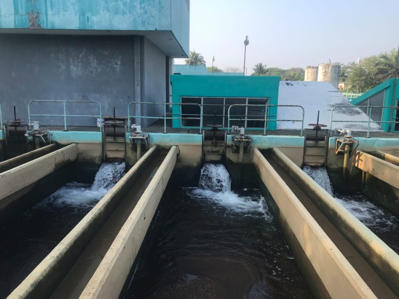 Construyen acueducto en río Cotaxtla para evitar escasez de agua