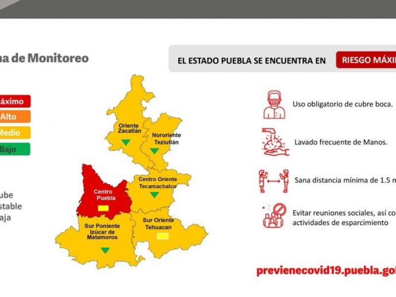 Contagios COVID en Puebla reportan una baja en febrero