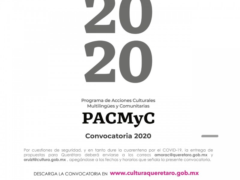 Continúa abierta convocatoria PACMyC 2020