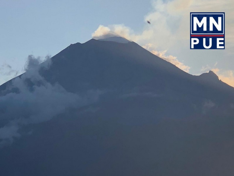 Continúa actividad moderada del volcán Popocatépetl