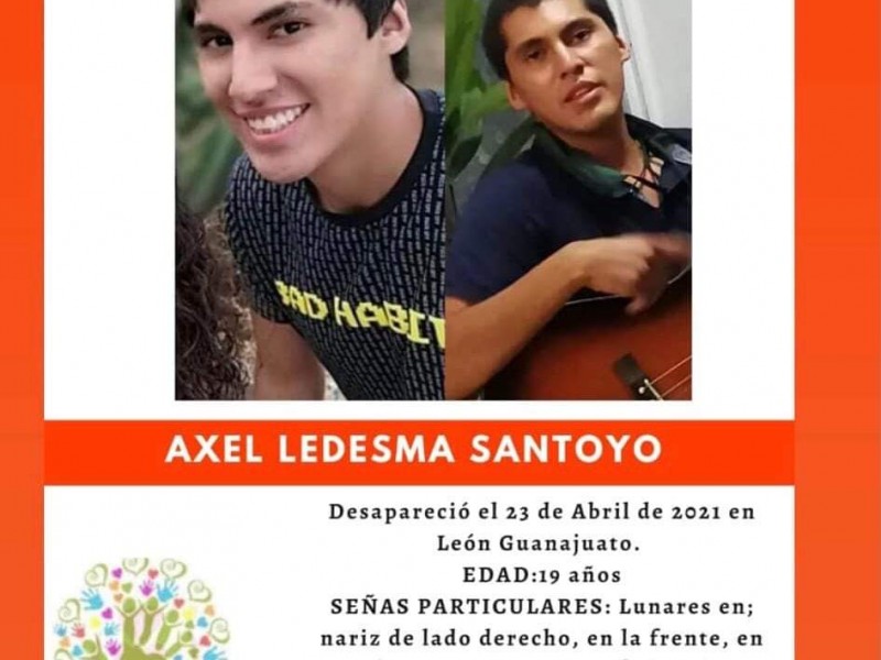 Continúa búsqueda de Axel Ledesma de 19 años de edad