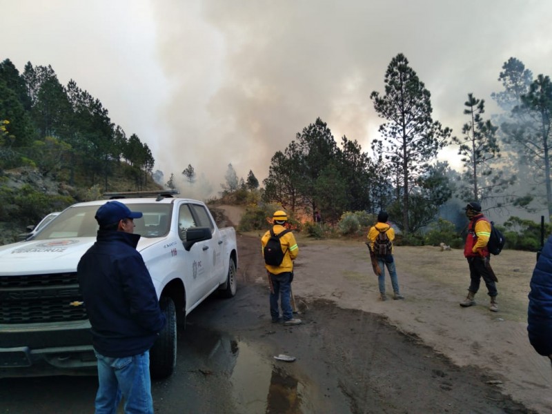 Continúa incendio forestal en el Pico de Orizaba