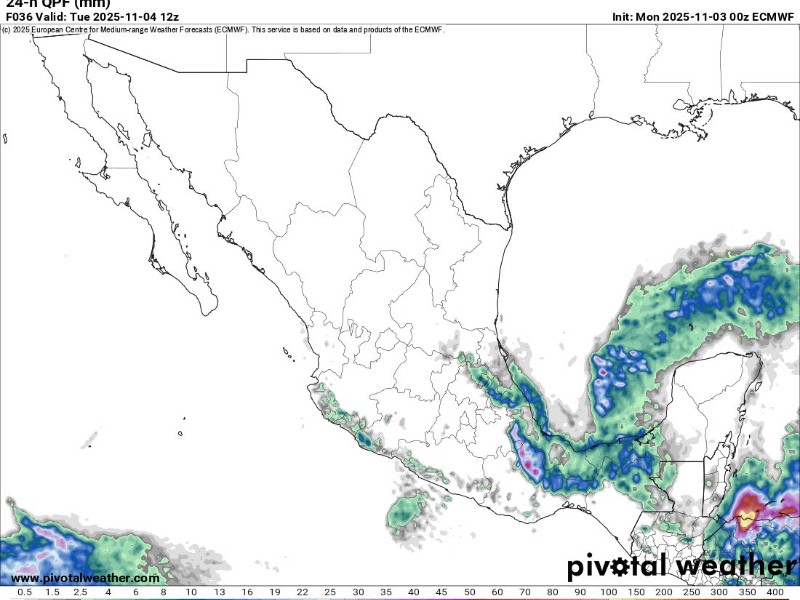 Continúa paso del frente frío 12 en Veracruz