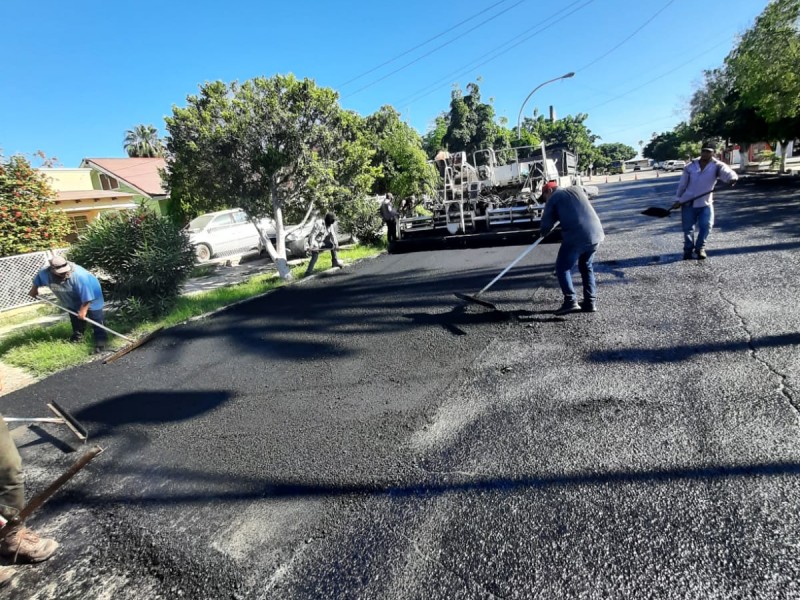 Continúa recarpeteo en centro de Empalme