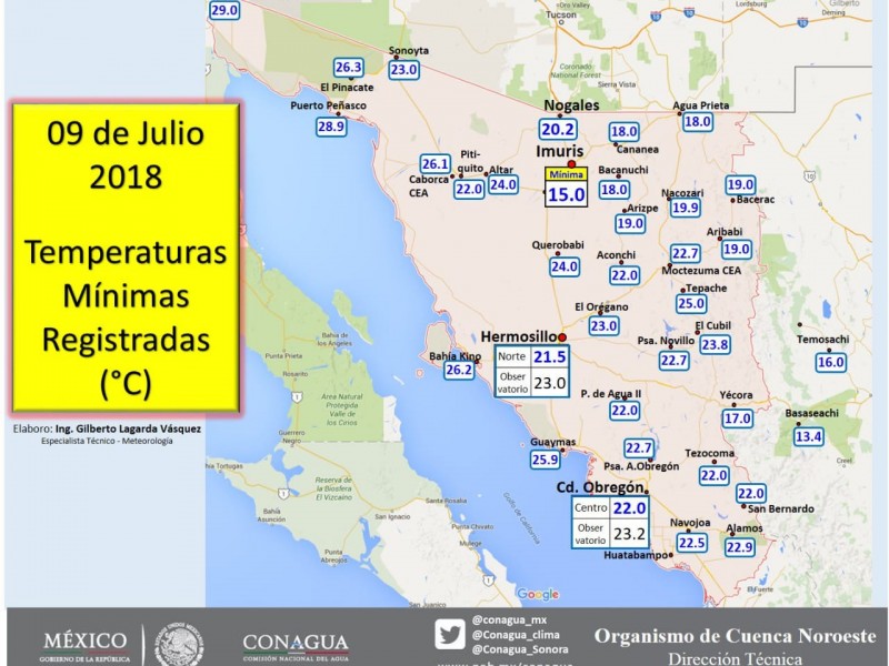 Continúan altas posibilidades de lluvia para Sonora