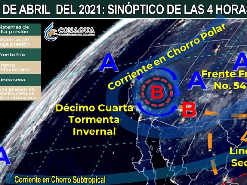 Continúan efectos de la tormenta invernal #14 en Sonora