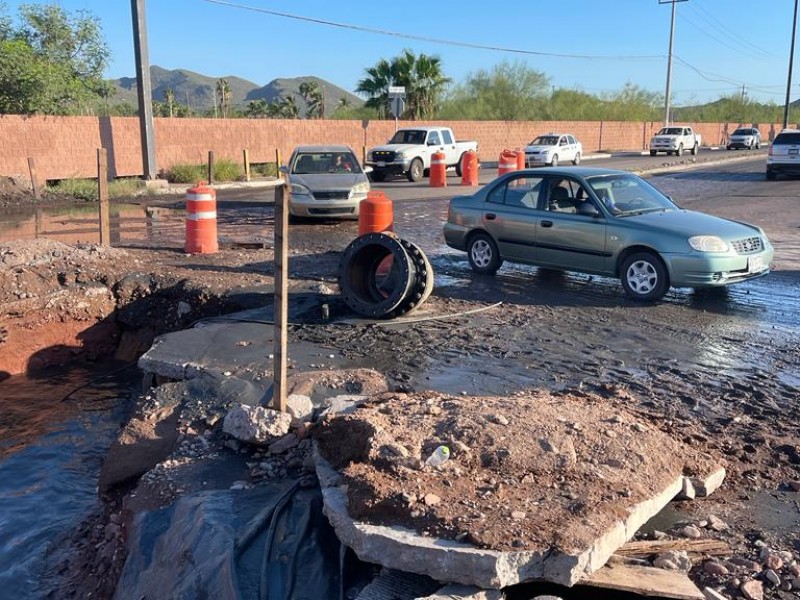 Continúan los derrames de aguas residuales en Guaymas