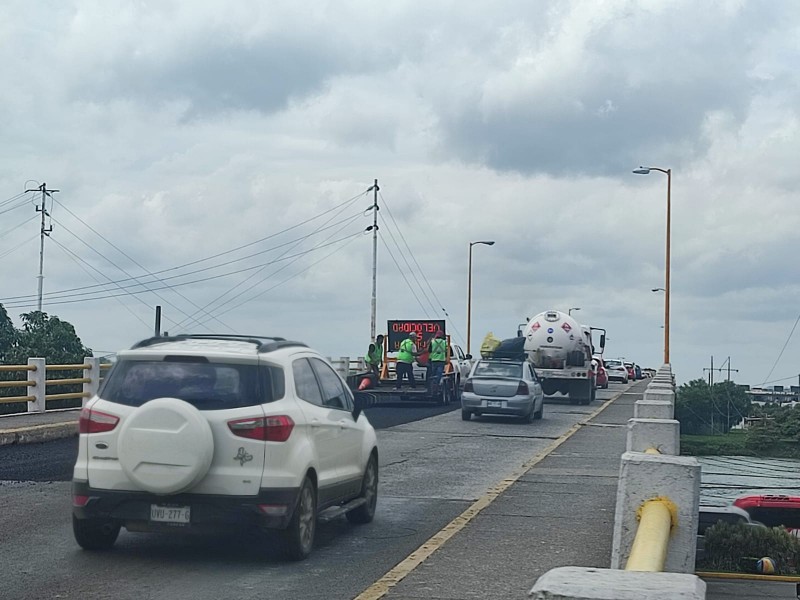 Continúan los trabajos de  mantenimiento en el Puente Tuxpan