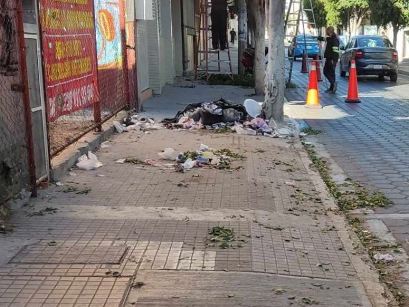 Continúan problemas de basura sobre la 2 Poniente