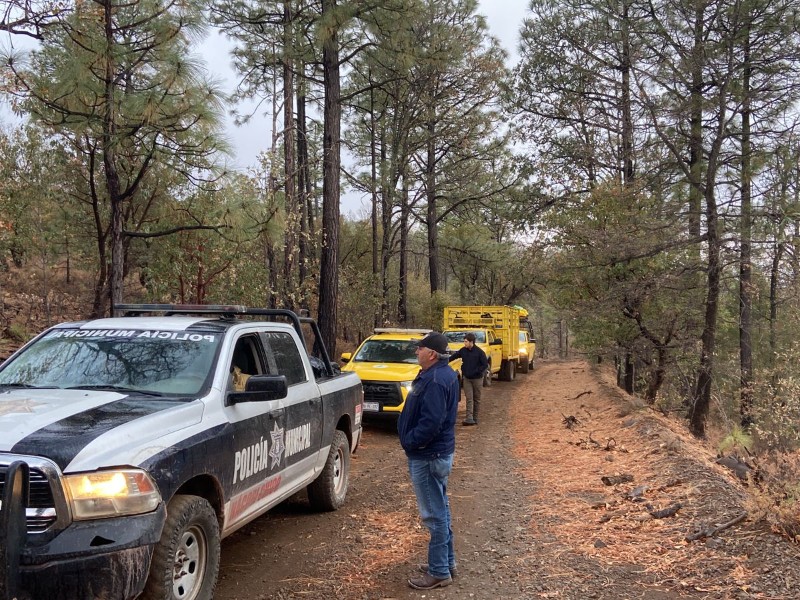 Continúan trabajos para sofocar incendio forestal en Nacori Chico