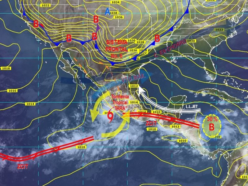 Continuará clima nublado y lluvias