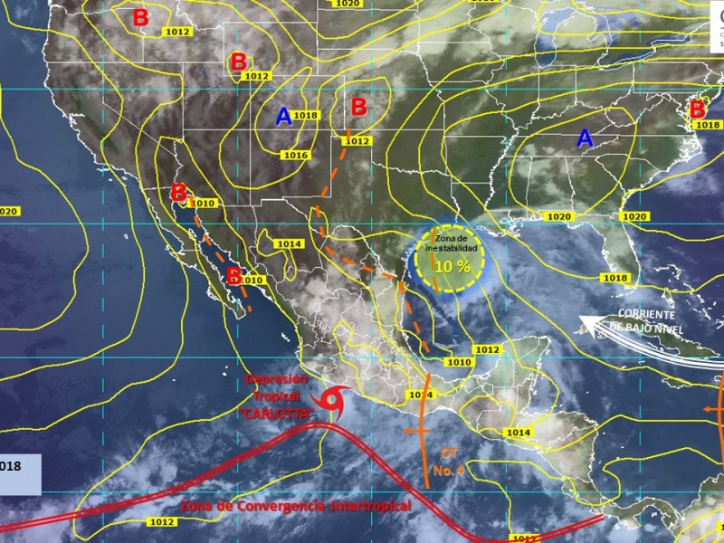 Continuará lloviendo en Colima por la tormenta Carlotta