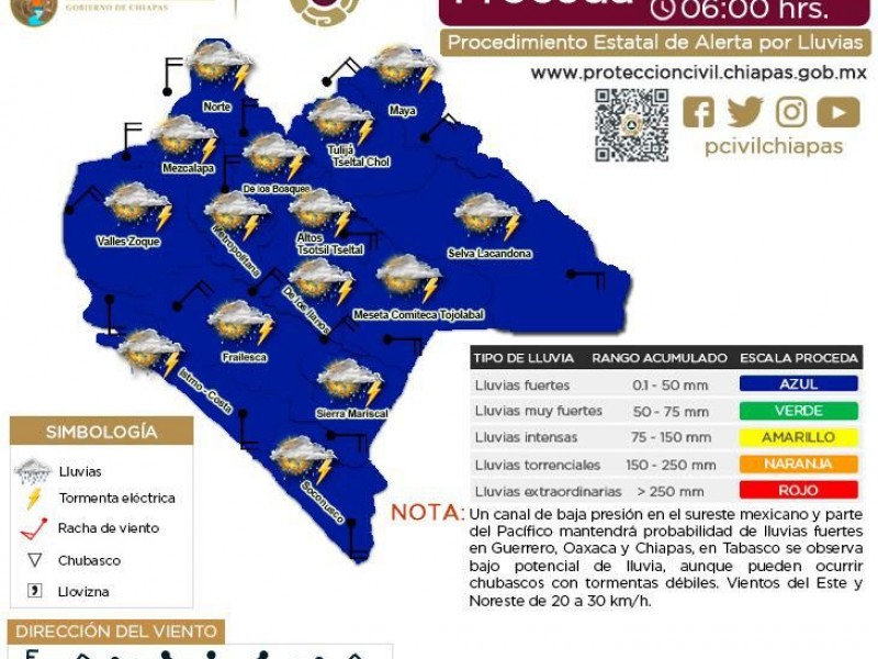 Lluvias dejan un muerto y varios municipios afectados