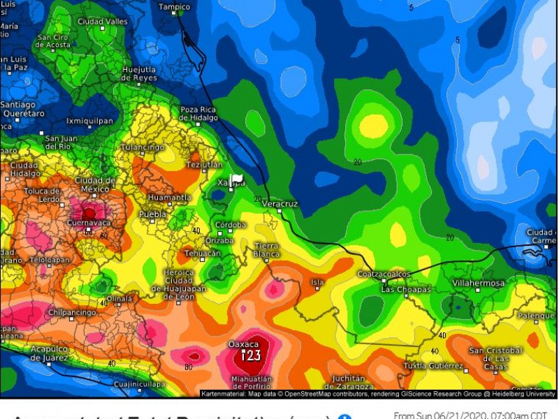 Continuarán las lluvias fuertes en Veracruz