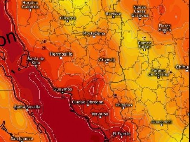 Continuarán temperaturas elevadas en Sonora