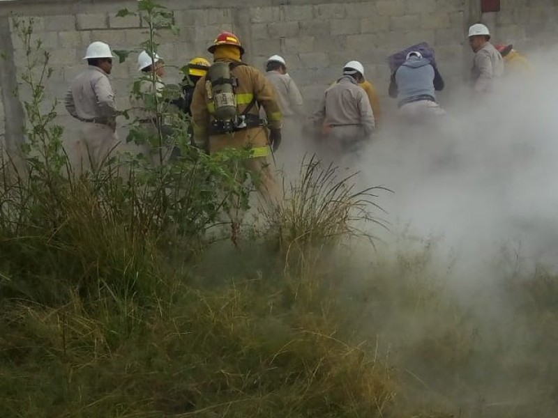 Controlan fuga de gas en Puebla