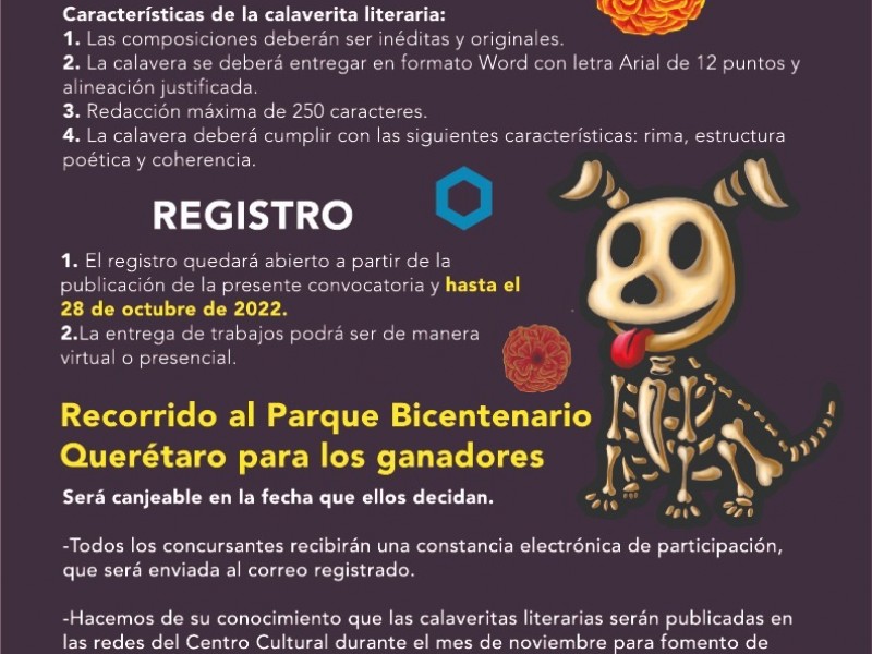 Convoca Gómez Morin a participar en Concurso de Calaveritas