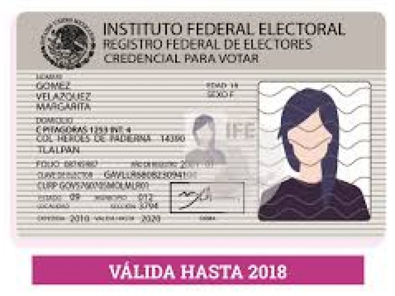 Convoca INE a renovar credencial de elector