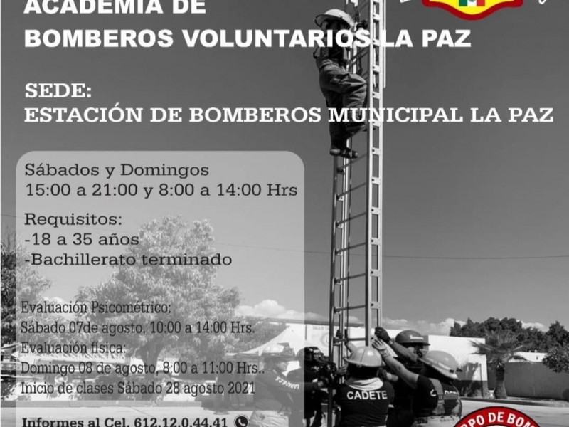 Convocan a integrarse al Heroico cuerpos de Bomberos La Paz