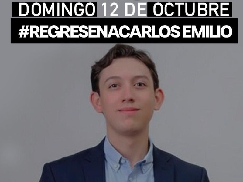 Convocan a marcha pacífica para exigir la localización de Carlos Emilio