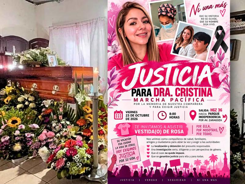 Convocan a marcha pacífica por feminicidio de doctora en Coatzacoalcos