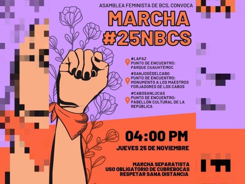 Convocan a marcha por el 25N en La Paz