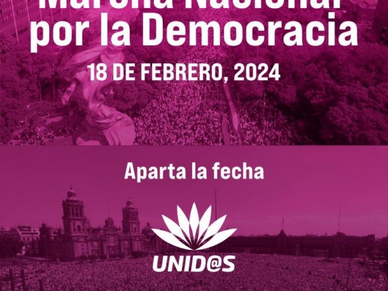 Convocan a mega marcha en defensa del voto y democracia