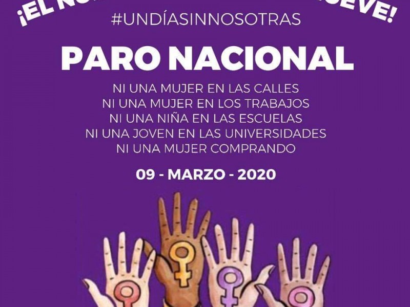 Convocan a Paro Nacional #UnDíaSinMujeres