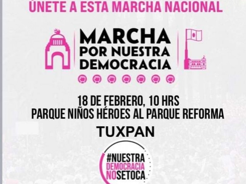 Convocan a tuxpeños a la Marea Rosa de este domingo