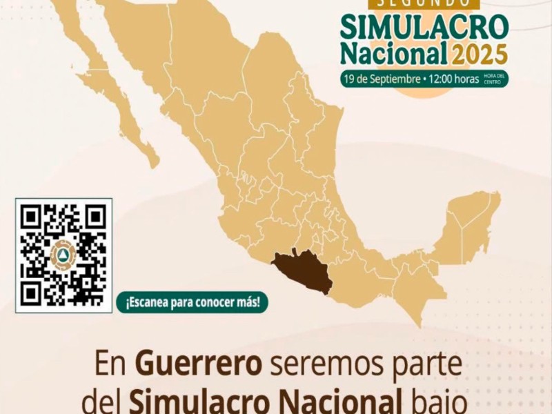 Convocan en Zihuatanejo para registrarse al Segundo Simulacro Nacional 2025