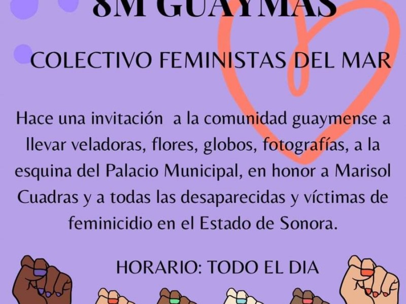 Convocan Feministas del Mar a recordar a Marisol Cuadras