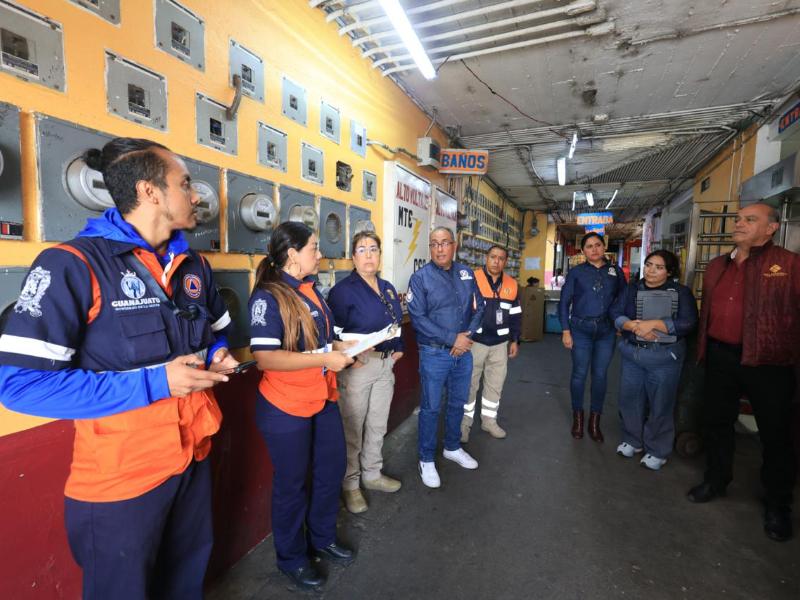 Coordinación Estatal de Protección Civil inspecciona el mercado Tomasa Esteves