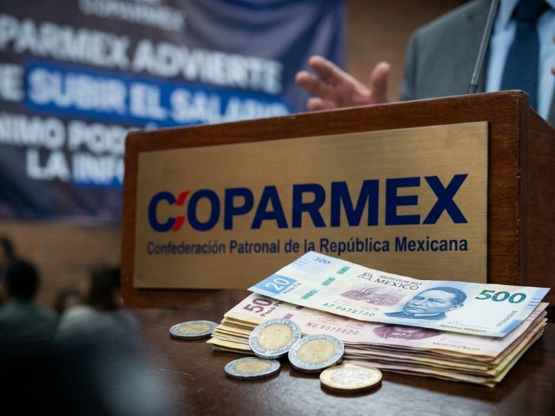 Coparmex advierte que subir el salario mínimo podría elevar la informalidad