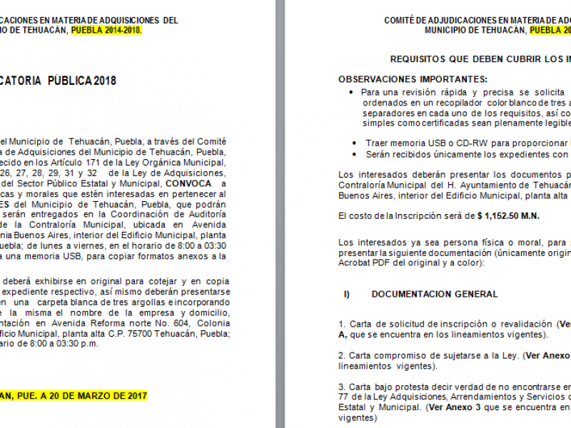 Copian formatos de pasada administración para realizar convocatorias