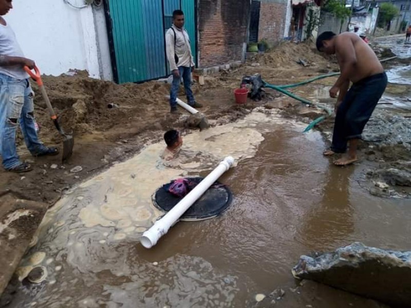 Corte de agua potable en Tehuantepec por daño en tubería