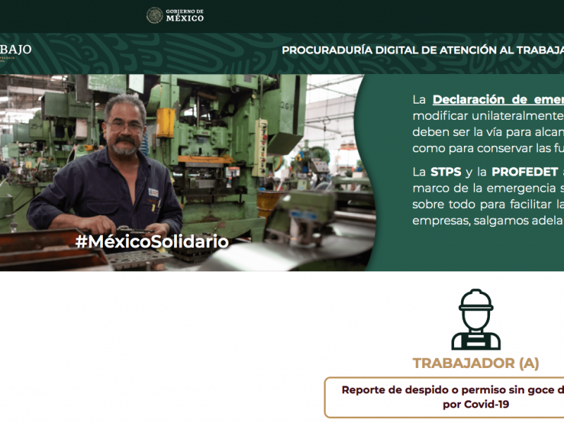 Crean sitio web para denuncias laborales por Covid-19