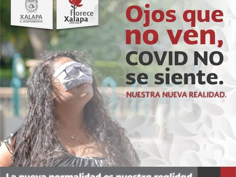 Critican confusa campaña para promover uso del cubrebocas en Xalapa