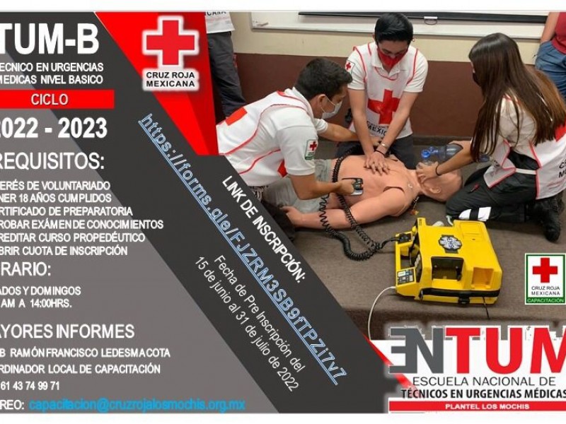 Cruz Roja abre convocatoria para Técnico en Urgencias Médicas
