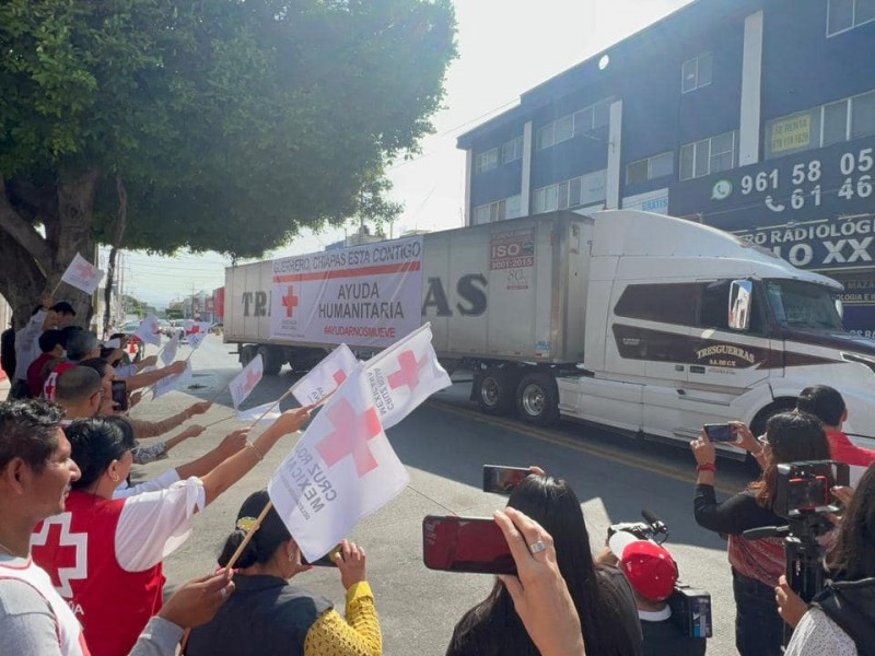 Cruz Roja Chiapas envía ayuda humanitaria a Guerrero