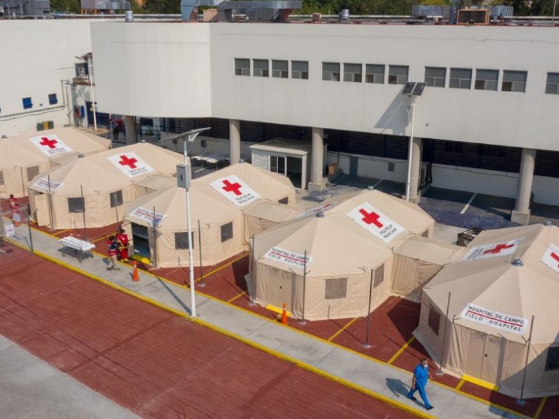 Cruz Roja dona hospital de campo al INER