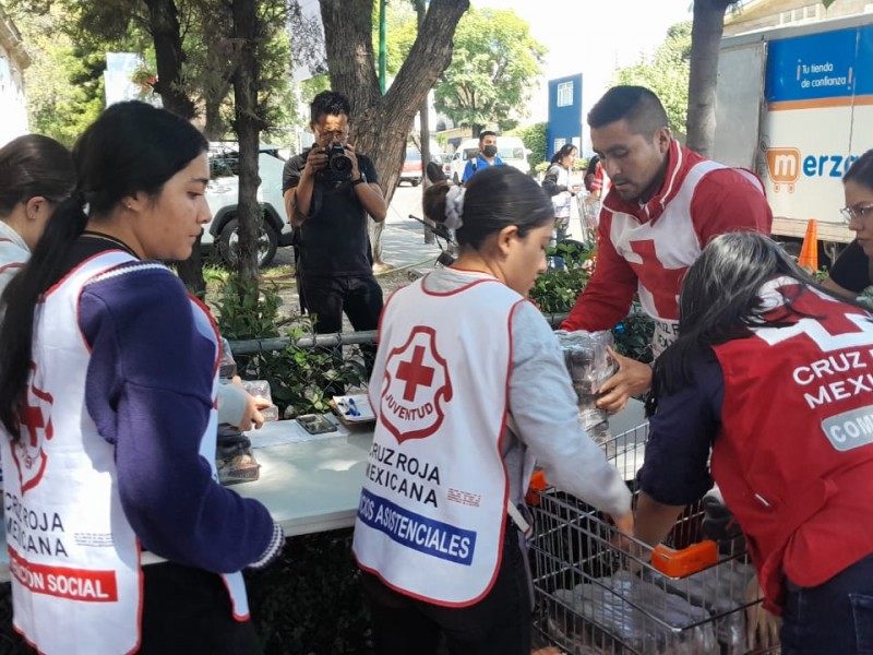 Cruz Roja Morelia continúa recibiendo apoyos para damnificados de Guerrero