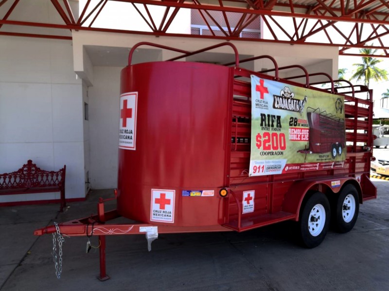 Cruz Roja rifará remolque para comprar insumos médicos