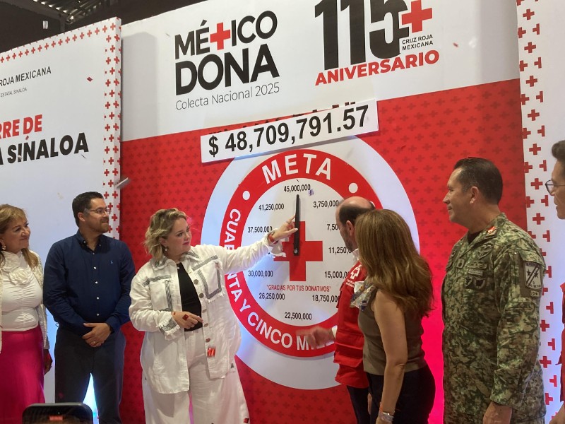 Cruz Roja Sinaloa supera meta de la colecta anual