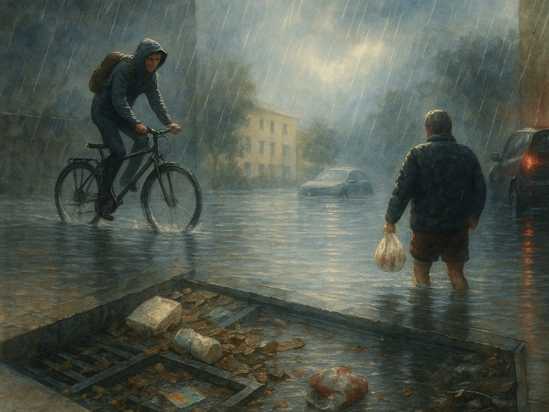 Cuando la lluvia golpea: El drama urbano en temporada