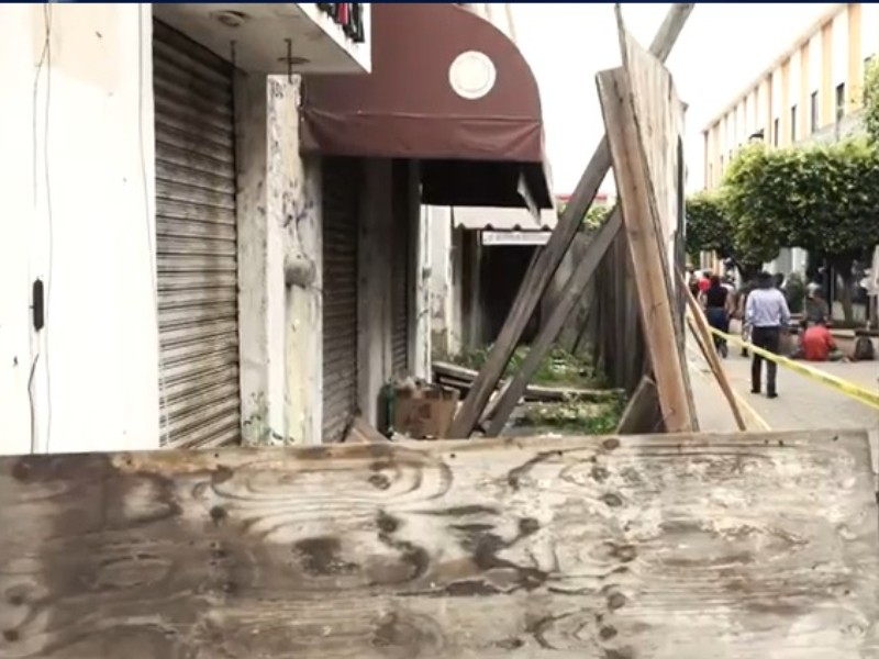 Cuatro edificios en riesgo de caer en pleno Centro Histórico confirma INAH