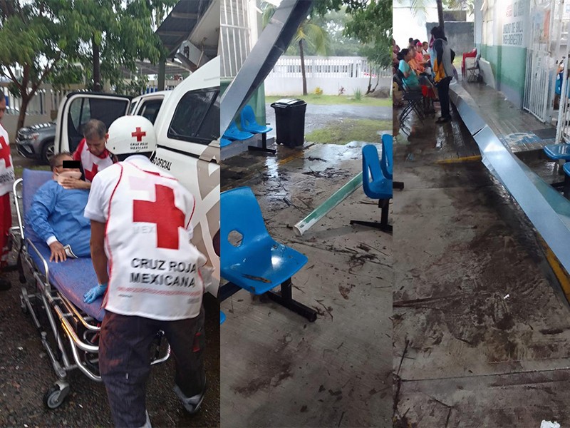 Cuatro lesionados por colapso de estructura en clínica del IMSS