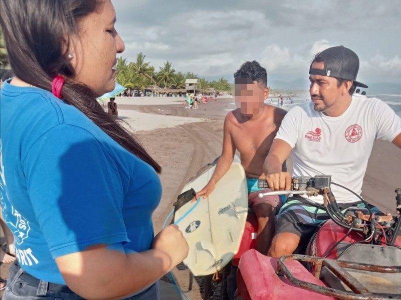 Cuatro turistas fueron rescatados en playas de San Blas