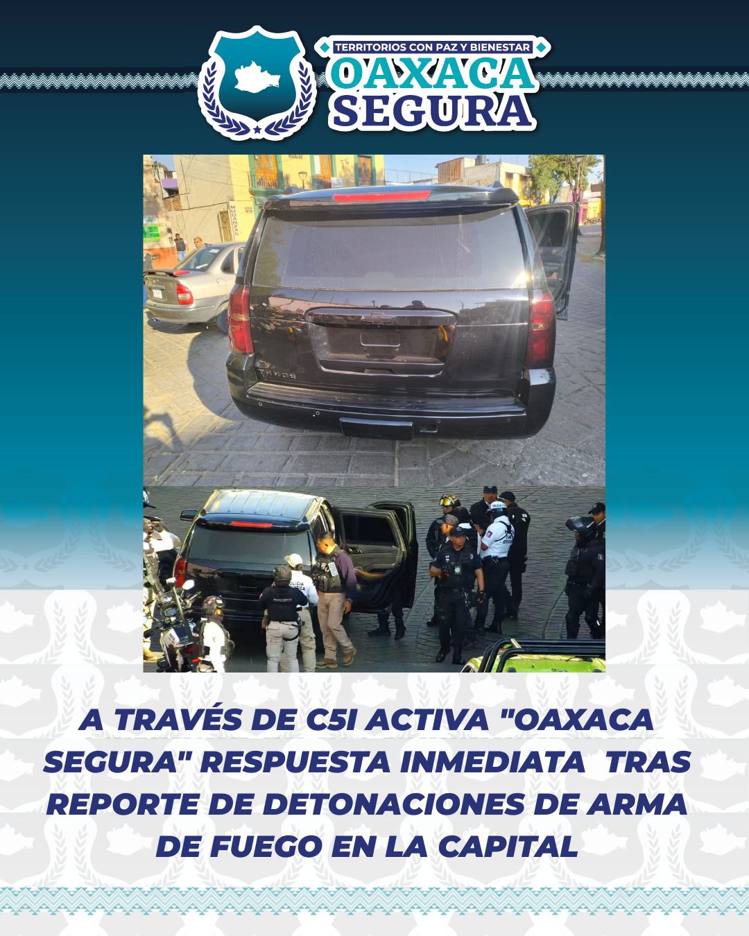 Aseguran vehículo tras reporte de detonaciones de fuego en la capital ...
