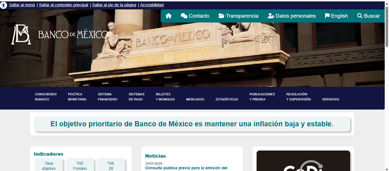 Circulan páginas falsas que se hacen pasar por el Banco de México ...