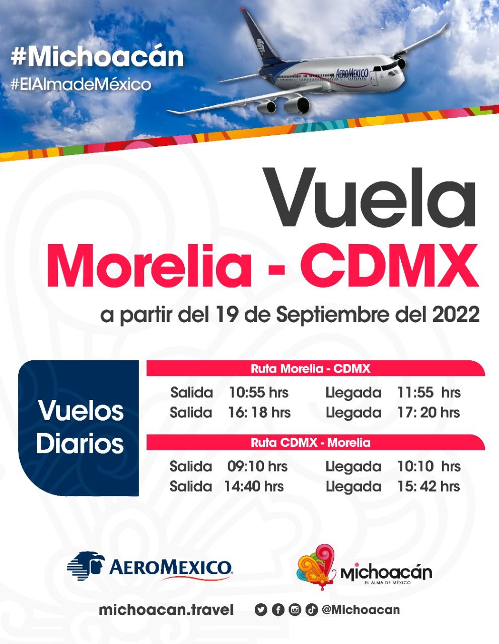 ¿Qué aerolinea viaja de México a Morelia